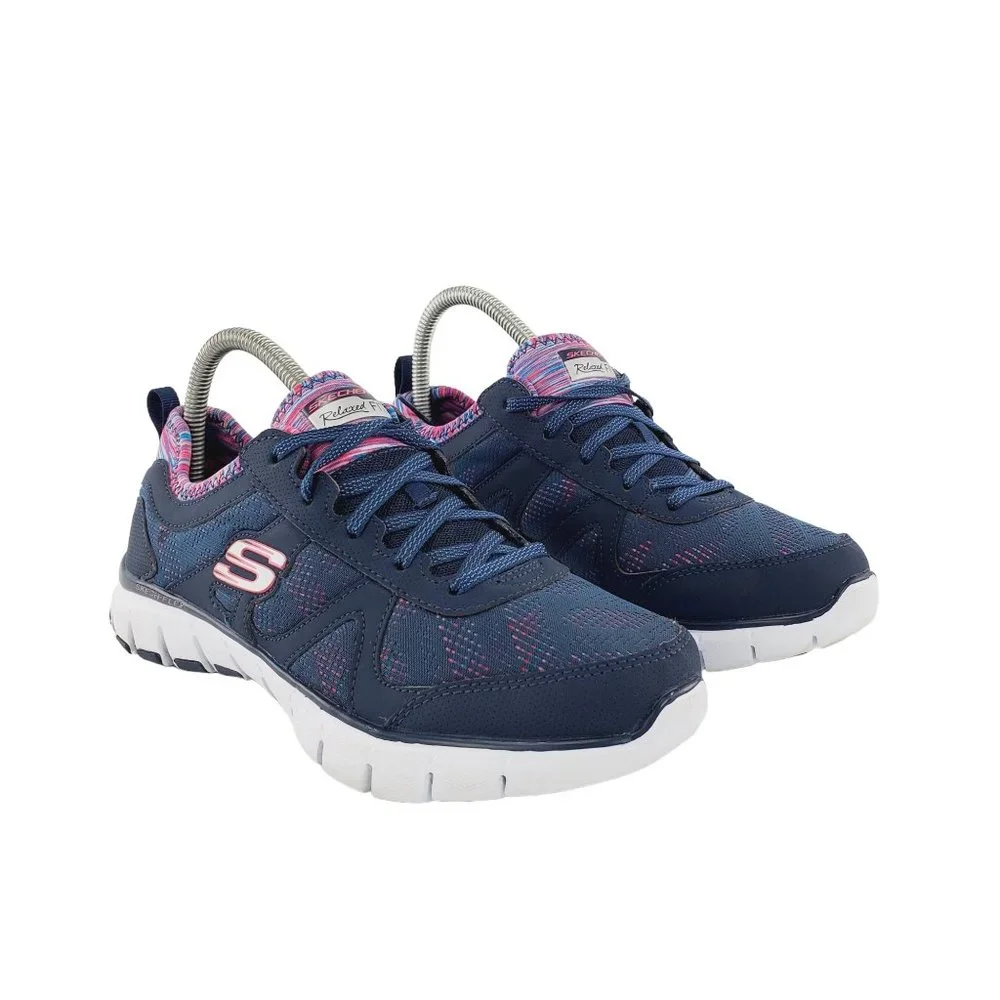 Skechers Women's Relaxed Fit 12130 Blue Running Shoes Sneakers Size 7.5 - Picture 2 of 11